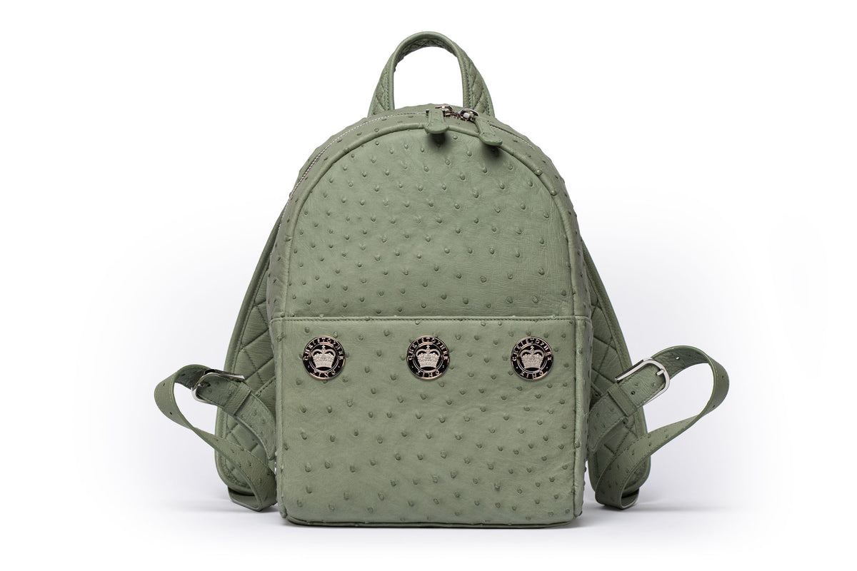Ostrich and Croc Embossed Backpack Purse A new color, a new texture. The Closer Backpack in Ostrich  main image 4