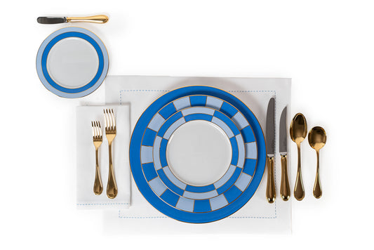 5pc KINGSWAY Blue Porcelain Dinning Set