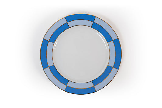 KINGSWAY Blue Porcelain Desert Plate